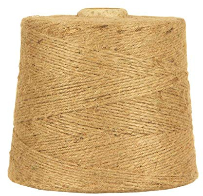 Fil de jute - Or clair - 1 kg - Environ 500 mètres de corde de jute 100% jute sur bobine carton