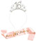 Rose Gold Happy 16. Geburtstag Schärpe und 16 Geburtstag Tiara Strass Krone Stirnband für 16 Geburtstag Geschenk Party Zubehör 16. Geburtstag Dekoration Mädchen