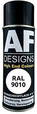 Alex Flittner Designs Spraydose RAL 9010 Reinweiss Dickschichtlack Lack | Dickschichtlack Spray 4 in 1 - 400 ml