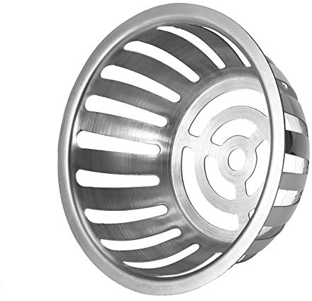 Fdit 2 Stück Edelstahl-Filtersieb stoppt Blätter und andere Schmutzrinnen Bodenablauf für Gartenbalkon(125 MM)