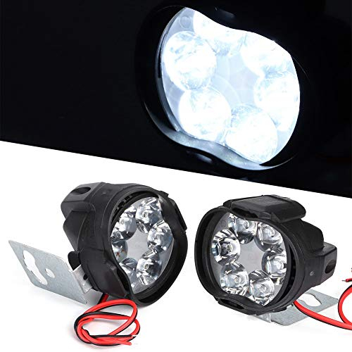 Terisass Faro da moto 2 pezzi 6 LED di guida fendinebbia Spot proiettore luce di lavoro super luminoso impermeabile anteriore lampada frontale 12V