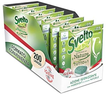 Svelto Pastiglie Per Lavastoviglie Powered By Nature Extra Igiene Megapack Da, Con Certificazione Ecolabel, 200 Unità
