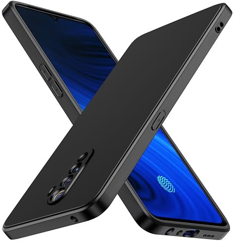 ivoler Negro Mate Funda para Realme X2 Pro con Protección de Cámara, Carcasa Protectora Antigolpes, Ultrafina Suave TPU Silicona Caso Delgada Anti-Choques Case