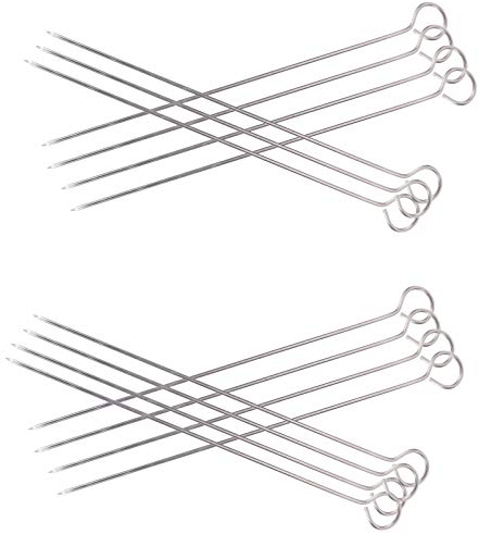 30 Pièces Signe d'acier Inoxydable Brochettes De Boeuf Grillé Les Bouchers Brident Les Aiguilles Brochettes De Boeuf Au Barbecue à Rôtir Ne Rouille Pas Rôti De Bœuf