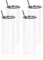 DISPEZE 4 Pack 20 OZ Sublimation Blank Skinny Straight Tumbler Stainless Steel DIY Gifts, Double Walled Vacuum Insulated Mug with Closed Lid and Metal Straw, White