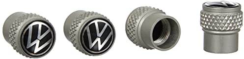 Volkswagen 000071215E - Tappi per valvole in alluminio, universali, con logo VW