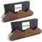 Visitenkartenhalter aus Holz für Schreibtisch Visitenkartenständer für Büro Business Geschenk (Berggipfel - 2 PACK)