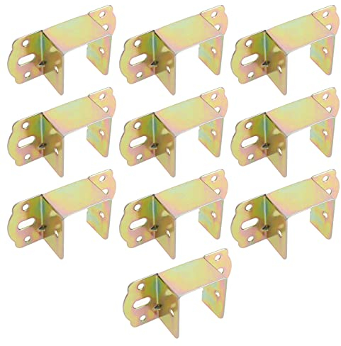 Be In Your Mind 10pcs Support Carré en Métal Support de Lit Charnière de Lit en Fer Rail de Lit en Métal Supports de Cadre Carré Accessoires de Matériel de Lit pour Maison