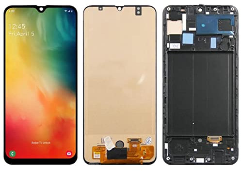 SHOWGOOD A50 Display Bildschirm mit Rahmen Ersatz, für Samsung Galaxy A50 A505 A505F A505F/DS LCD Display Digital Touch Screen Assembly (Schwarz mit Rahmen)