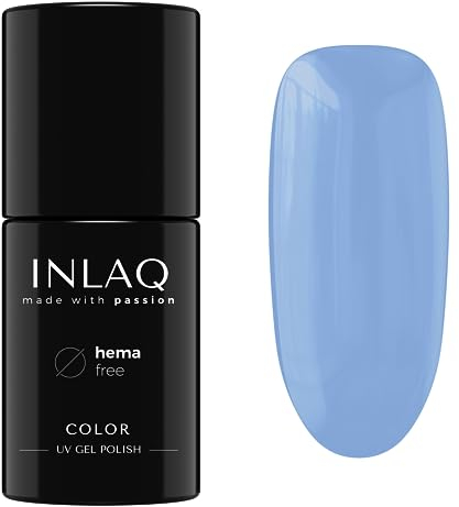 INLAQ® UV Nagellack Blau - 6 ml Hema Free - Langlebiger UV Lack - Nail Polish - Pastelove Kollektion - Gelnägel - Shellac Gel - Gellack ohne Hema | 1036- Baby Blue