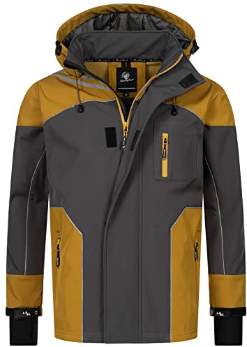 Rock Creek Softshelljacke Herren Outdoor H-312 | Wasserabweisende Übergangsbekleidung, funktionale Wanderjacke für Männer, Camping, Freizeit und wechselhaftes Wetter