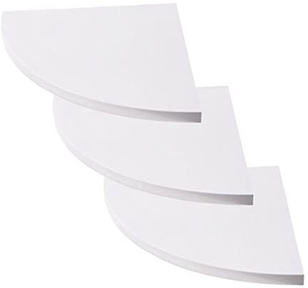 DECHOUS Eckschweberegale Verbundplatte 3 Stück Wandmontage Präsentationsregal Für Schlafzimmer Büro Wohnzimmer