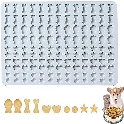 Silikon Backmatte für Hundekekse, Blau Silikon Backmatte Hundekekse, Ein Backblech-Werkzeug, Das Schokolade, Hundefutter und Katzenfutter Selbst Herstellen Kann(Blau)