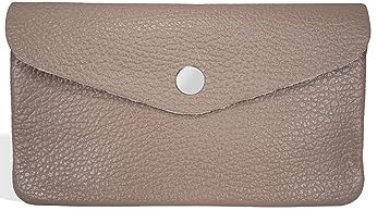 Hochwertige Geldbörse klassischer Damen Geldbeutel aus genarbten, Leder - Sakura (Taupe)