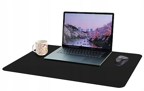 Zolta Schreibtischunterlage - Praktisch Mauspad XXL - Schreibtisch Unterlegmatte - Wasserdicht Desk Mat - Schreibtisch Unterlage - Büro Zubehör - Schreibtisch Zubehör - 0,5mm 120 x 90 cm Schwarz