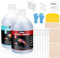 ABEIER Epoxidharz Set 3780 ml/128 oz Epoxidharz mit Härter 1: 1 Verhältnis, Glasklar Gießharz mit Messbecher Holzstäbchen Pipetten für DIY Schmuckherstellung, Handwerk, Holz, Aquarium (1890ml x 2)