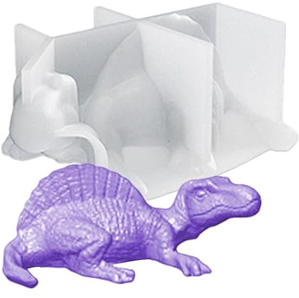 Dinosaurier-Silikonform, 3D-Tier-Harzguss-Kerzenform – Silikonformen, Ornamentform, Schreibtischdekoration, Harzformen für Kerzenherstellung, Heimdekoration Exbert