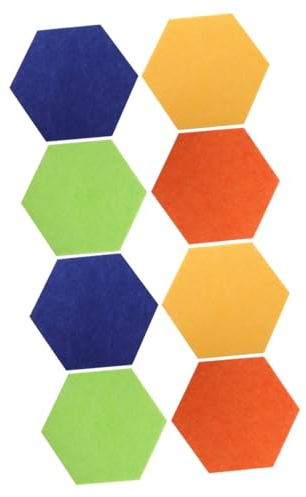 Abaodam 8 Stk Sechseckiges Nachrichtenbrett Haftnotizfahnen Holzrahmen Sechseckige Fototafel Sechseckige Filzfliese Sechseckige Filzplatte Anzeigetafel Aus Filz Diy Liefert Korkplatte