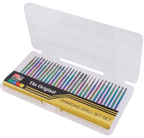 Gasea Mini Broca Manicura set, 30 Piezas Color Brocas Herramientas para Uñas Fresas para Torno Manicura Uña con mandril de (2.35mm) para Manicura Pedicura Salón