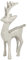 EGLO LIVING Deko Rentier Baligian, Weihnachtsdeko elegant, Tischdeko Weihnachten Wohnzimmer, Weihnachtsfigur Hirsch REH, Metall in Silber, H 20 cm