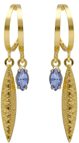 Victoria Cruz Damen-Ohrringe Creolen Lisbon Goldfarben Marquise A4795-09DT