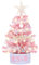 TIDEVAN Mini Albero di Natale Rosa 60CM da Tavolo Con Luci Incorporate, Ornamenti Natalizi, per Casa e Decorazione Natalizia