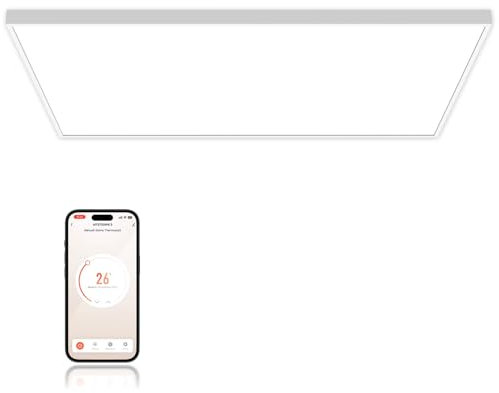 Hocosyme Calefactor Bajo Consumo 1000W, Calefacción por Infrarrojos 8-20㎡ - 1-3 Minutos para Alcanzar la Temperatura de Funcionamiento con- WIFI(TuYa) - Certificación TÜV