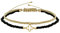 LES POULETTES BIJOUX - Kleeblatt-Duo-Armband aus 9 Karat Gold mit Perlen und goldenem geflochtenem Glied - Schwarz