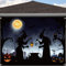 Preboun Décorations de porte de garage d'Halloween à suspendre pour porte de garage d'Halloween, bannière chaudron, toile de fond pour maison, extérieur, intérieur, fête, mur, fenêtre, cour, 2,1 x 2,7