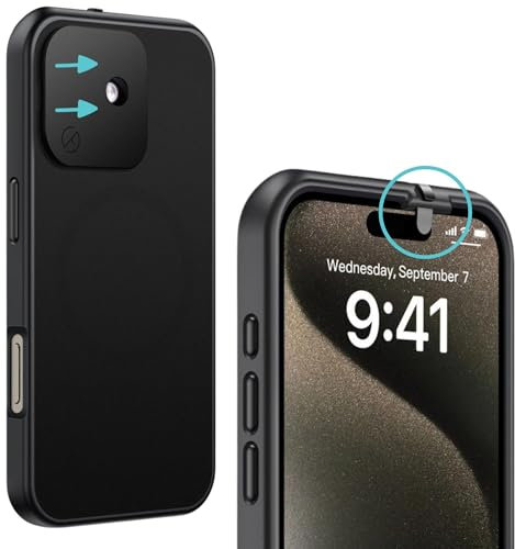 Spy-Fy Privacy Case compatible with iPhone 16 with Camera Covers Front and Rear