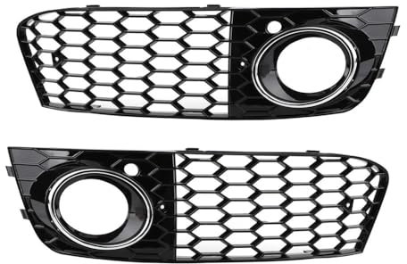 SBTRKT Nebelscheinwerfer Grill Für Audi A4 B8 RS4 2009 2010 2011 2012 Mesh Nebel Licht Offene Entlüftungs A4 Grille Intake Abdeckung 8KD807682 8KD807681 Grill Teile Lampenabdeckung(B)