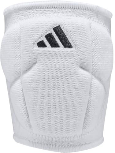 adidas Rodilleras de voleibol para niños, color blanco, talla M