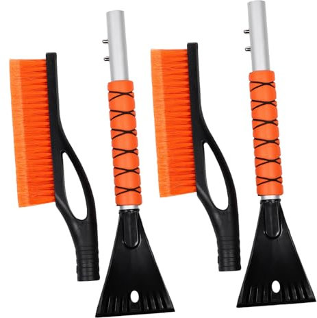 ERINGOGO 2stücke Schneeräumung Auto-eiskratzer Ausziehbarer Frostschaber Für Windschutzscheibe Und Fenster Multifunktionaler Schneeentferner Für LKW Und Autos