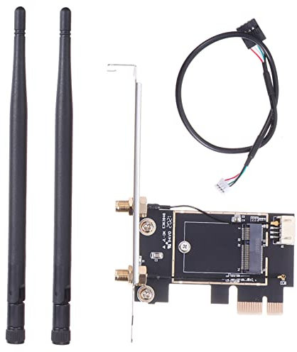 Mikikit Adaptador Pcie WiFi De Ultra- Tarjeta Inalámbrica para Pc Compatible Gaming y Streaming Velocidades De Transmisión para