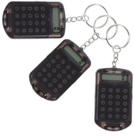 Luxshiny 3 Piezas Calculadora Mini Transparente Llaveros Portátil y Estudiantes y Oficina Gadget Práctico