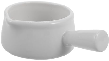 Healifty Ceramic Milk Pitcher with Handle Versatile Sauce Container for Dipping Sauces Oil and Condiments Compact Jug for Parties Gatherings and Outdoor Use for Serving Syrups and Dressings