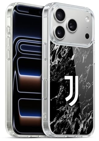 Head Case Designs Offizielle Juventus Football Club Schwarz Marmor Gelhülle [Militärischer Schutzgrad] Kompatibel Mit Apple iPhone 17 Pro Und Kompatibel Mit MagSafe