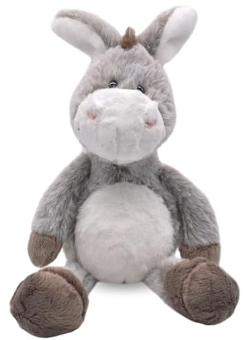 PLNVNVP Kuscheltier Esel Plüschtier,Niedliches Plüschtier Spielzeug,Stofftier Esel, Nettes Plüschspielzeug für Männer und Frauen,Grau(32CM)