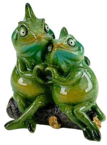 formano Chamäleon Fritzi Liebespaar Dekofigur - Lustige Tierfigur ca 10 cm bunt aus Polyresin, glänzend & Mehrfarbig - Moderne Tisch- & Wohnraumdeko