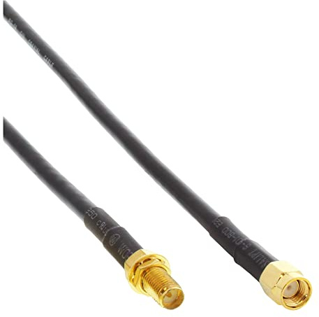 InLine 40864 WLAN Kabel, R-SMA-Stecker auf R-SMA-Kupplung, 4m