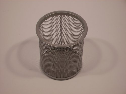 Pro Range Silver Wire Mesh Pencil And Pen Cup DeskTidy