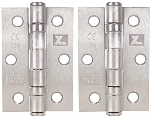 EN1935 Grade 7 Ball Bearing Hinges 76mm Satin Chrome Pair