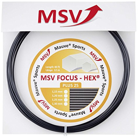 MSV Saitenset Focus-HEX Plus 25, Schwarz, 12 m, 0355260135100006