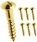 Wood Screws Brass Slotted Round Domed Headed 3/4 x No.6 (19mm x 3.5mm) RH Thread