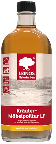 LEINOS 911 Kräuter Möbelpolitur 0,25 l – Lösemittelfreie Holzpflege mit Natürlichen Ölen – Für Geölte & Gewachste Holzoberflächen im Innenbereich – Frischt auf & Schützt