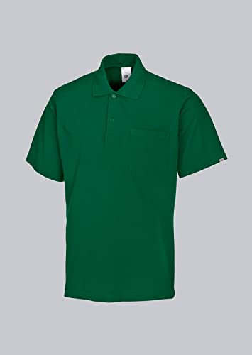 BP 1612-181-74-2XL Unisex-Poloshirt, 1/2 Ärmel, Polokragen mit Knopfleiste, 70 cm, 220,00 g/m² Stoffmischung, mittelgrün, 2XL