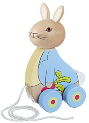 Peter Rabbit Pull Along Toy, Wooden - Early Development & Activity Toys, Baby Boy Gift, Toddler Girl, First Birthday - Official Licensed Peter Rabbit Gifts by Orange Tree Toys