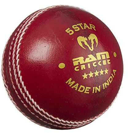 Ram Cricket 5 Star Match Cricket Balls - Box of 6 (4.75oz, Red)