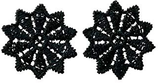 Mono-Quick GmbH Applikationen - Kids and Hits - aufbügelbar 2 Häkelsterne ca. 2,0x2,0 cm schwarz 2 St