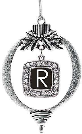 Inspired Silver My Initials - Letter R Classic Holiday Decoration Christmas Tree Ornament